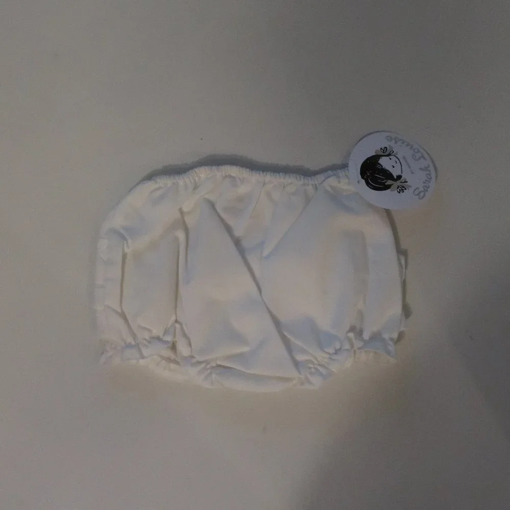 NWT Baby Girls Sarah Louise Off White Diaper Cover Panty M